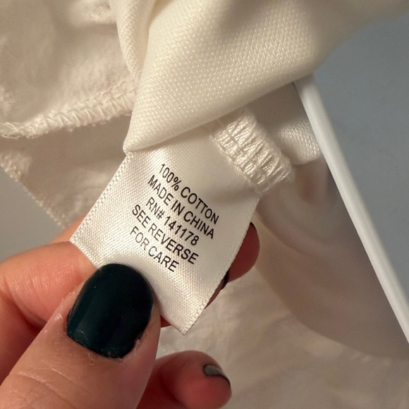 Cream Ruffle Strapless Top with Pink Ribbon - Picture 3 of 4